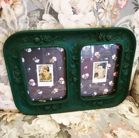 Accents Vintage Wooden Double Frame With Frida Kahlo Poshmark